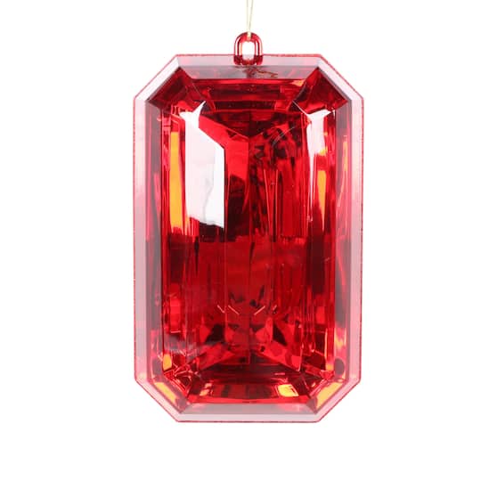 Vickerman 8" Rectangle Jewel Glitter Ornaments, 2ct.